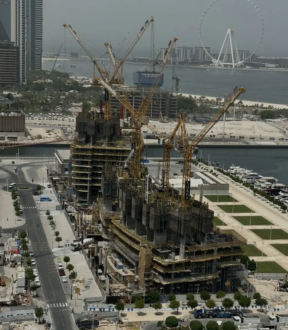 Seahaven, Dubai Marina, UAE — Seahaven · Sobha · Dubai — wider site view · Photo by Turiim