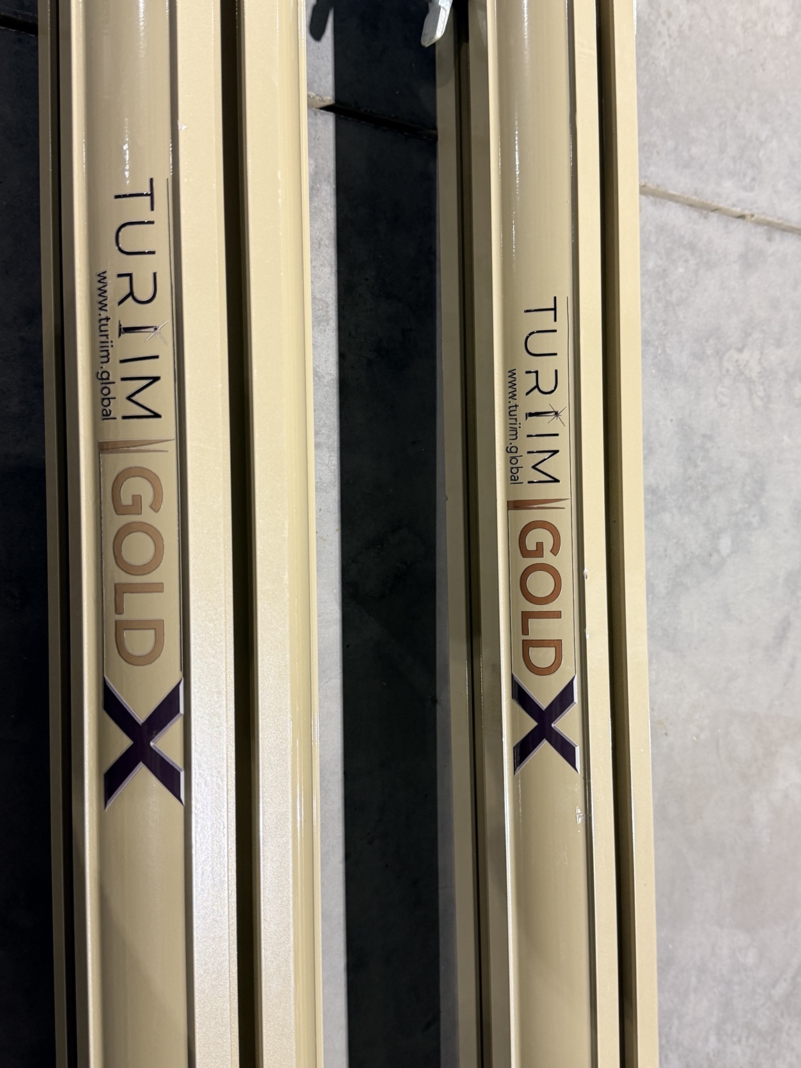 Turiim GOLDX props — branding and profile close-up